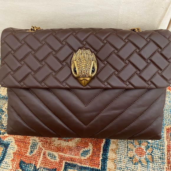 Kurt Geiger Bags Kurt Geiger Xxlarge Brown Leather Bag Nwt Poshmark